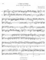 Bréval: Three Duetts for 2 Violins or Violin and Cello Op 23, No. 1 in A Major, No. 2 in E-Flat Major and No. 3 in F Major